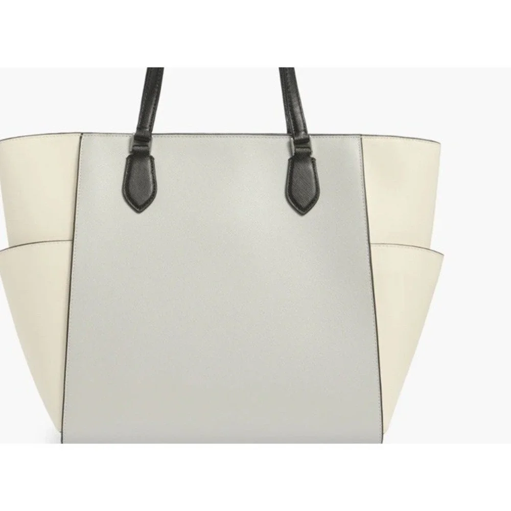 NWT Kate Spade New York Madison Laptop Tote Shoulder Bag In Platinum‎ Gray Multi
